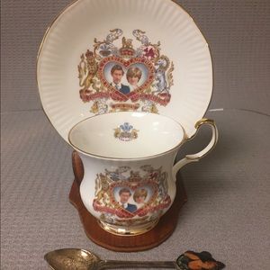 Charles & Diana wedding cup & saucer, Diana spoon